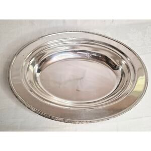 Vtg Oval Silverplate Bowl Platter Cavengton EPNS WMM 2811 11"x9" Distressing